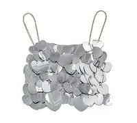 Cuore Paillettes Catena Del Corpo Moda Nightclub Party Gonna Beach Dress Vita Catena Pancia Gioielli Corpo Crop Top Nightclub