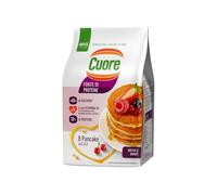 Cuore - Pancake fonte di proteine. Confezione da 8 pancake soffici e dorati. Con Olio Cuore e Vitamina B1. Ideali per Colazione e Merenda