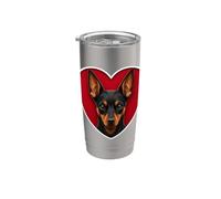 Cuore Pinscher in miniatura Bicchiere termico in acciaio inox doppia parete