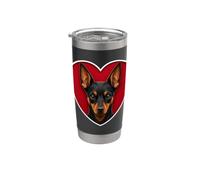 Cuore Pinscher in miniatura Bicchiere termico in acciaio inox doppia parete