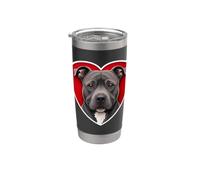 Cuore Pitbull Blu Bicchiere termico in acciaio inox doppia parete