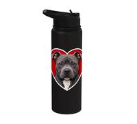 Cuore Pitbull Blu Stainless Steel Insulated Water Bottle