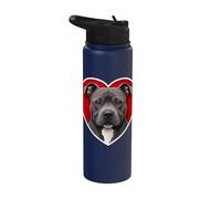 Cuore Pitbull Blu Stainless Steel Insulated Water Bottle