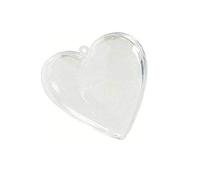 Cuore PLEXIGLASS in 2 Parti APRIBILE 14 CM. 3 Pezzi