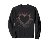 Cuore Pointillism Art Astratto Colorful DOT Style Opera d'Arte Felpa