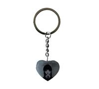 Cuore Portachiavi Compatibile con Mercoledi Addams Colori Bianco e Nero Magia Fantasy Hallowen Nevermore Mano Gadget Accessori Idea Regalo Uomo Donna Bambina