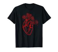 Cuore Punk Rock con rose e spine Maglietta
