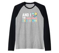 Cuore Puzzle per la consapevolezza dell'autismo I Love The Challenge Maglia con Maniche Raglan