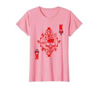 Cuore Re Mappa Gioco Uomini Teschio Idea Regalo Maglietta, Donna, Rosa, M