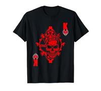 Cuore Re Mappa Gioco Uomini Teschio Idea Regalo Maglietta, Uomo, Nero, XL