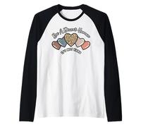 Cuore retrò Be Kind Decent Human Not Hard Kindness Vintage Maglia con Maniche Raglan