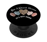 Cuore retrò Be Kind Decent Human Not Hard Kindness Vintage PopSockets PopGrip Adesivo