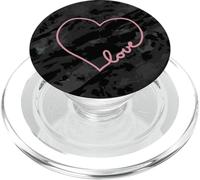 Cuore Rosa Amore Nero PopSockets PopGrip per MagSafe