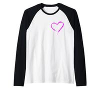 Cuore Rosa Amore Sposa Forever San Valentino Mam Caro Migliore Maglia con Maniche Raglan