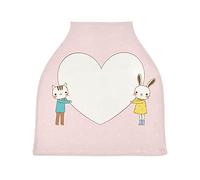 Cuore Rosa Del Gattino Del Gatto Dell'Amore Auto per Bambini Passeggino Tettoia Copri Seggiolino Copertura Infermieristica per L'Allattamento Al Seno All-In-1 Morbido Traspirante Elastica Tettuccio