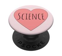 Cuore Rosa pastello San Valentino umorismo scienziati Amo la scienza PopSockets PopGrip Adesivo