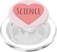 Cuore Rosa pastello San Valentino umorismo scienziati Amo la scienza PopSockets PopGrip per MagSafe