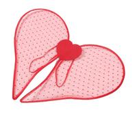 Cuore Rosse in Organza per Donna, Accessorio fotografico | Stile Romantico e Piumato, per Teatro, Danza e Cabina Foto di San