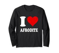Cuore rosso Amo Afrodite Maglia a Manica