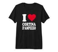 Cuore Rosso Amo Cortina D'Ampezzo Maglietta Premium