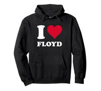 Cuore Rosso Amo Floyd Felpa con Cappuccio