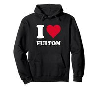 Cuore Rosso Amo Fulton Felpa con Cappuccio