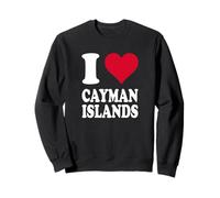 Cuore Rosso Amo Isole Cayman Felpa