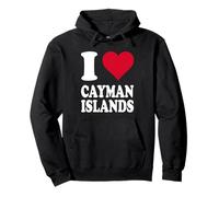 Cuore Rosso Amo Isole Cayman Felpa con Cappuccio