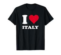 Cuore rosso Amo Italia Maglietta