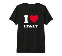 Cuore Rosso Amo Italia Maglietta Premium
