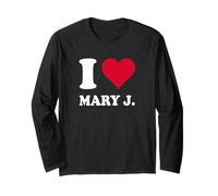 Cuore Rosso Amo Mary J. Maglia a Manica