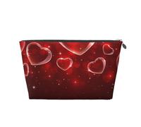 Cuore rosso, Borsa da toilette Borsa per trucco Borsa per cosmetici Borsa da toilette da viaggio portatile