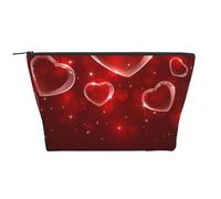 Cuore rosso, Borsa da toilette Borsa per trucco Borsa per cosmetici Borsa da toilette da viaggio portatile