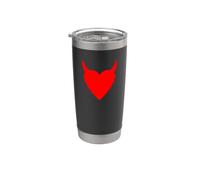 Cuore rosso con corna da diavolo divertente carino principessa Diva Kween Bicchiere termico in acciaio inox doppia parete