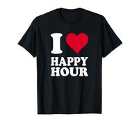 Cuore Rosso con Motivo ICH Liebe Happy Hour Maglietta