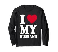 Cuore Rosso con Motivo ICH Liebe Meinen Ehemann Maglia a Manica