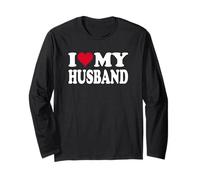 Cuore Rosso con Motivo ICH Liebe Meinen Ehemann Maglia a Manica