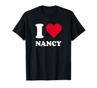 Cuore Rosso I Love Nancy Maglietta con Stampa Grafica Economica