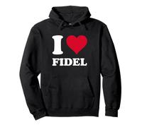 Cuore Rosso ICH Liebe Fidel Felpa con Cappuccio