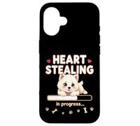 Cuore Samoiedo Cane Divertente Regalo Samoiedo Cucciolo Custodia per iPhone 16