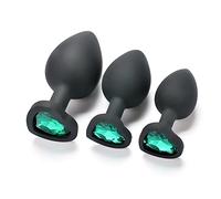 α α ρ Cuore Scintillante, Set Di Tre Strumenti In Silicone Con Incastonati Smeraldi