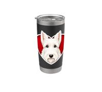Cuore scozzese scozzese bianco Bicchiere termico in acciaio inox doppia parete