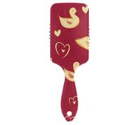 Cuore Shape Decor Love Black Pink Valentine anti statica districante spazzola per capelli Progettato massaggio del cuoio capelluto per capelli ricci con manico ergonomico cepillos para cabello