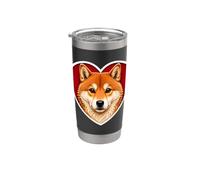 Cuore Shiba Inu Bicchiere termico in acciaio inox doppia parete
