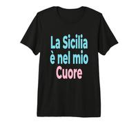 Cuore Siciliano Stile Design Frasi Tradizionali Maglietta Premium