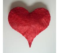 Cuore Sisal Rosso 20cm Decorazione a Matrimonio Tischdeko Valentinstag Ciondolo