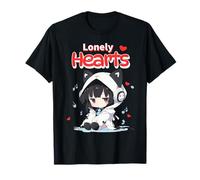 Cuore Solitario Ragazza Anime Emo Kawaii Dolce Stile Maglietta