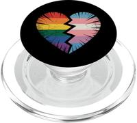 Cuore spezzato Arcobaleno Trans Bandiera LGBTQ Orgoglio Unità Solidarietà PopSockets PopGrip per MagSafe