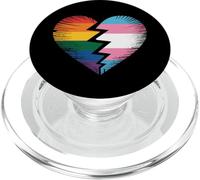 Cuore spezzato Arcobaleno Trans Bandiera LGBTQ Orgoglio Unità Solidarietà PopSockets PopGrip per MagSafe