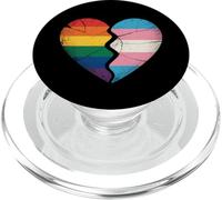Cuore spezzato Arcobaleno Trans Bandiera LGBTQ Orgoglio Unità Solidarietà PopSockets PopGrip per MagSafe